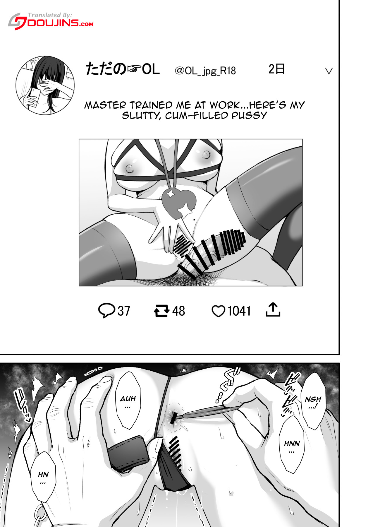 Hentai Manga Comic-An Office Lady's Behind The Scenes Masochistic Onahole Training 3-Read-2